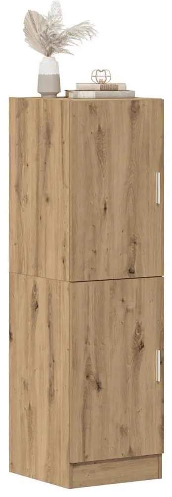 860120 vidaXL Кухненски шкаф, дъб артизан, 38x41,5x131,5 см, инженерно дърво
