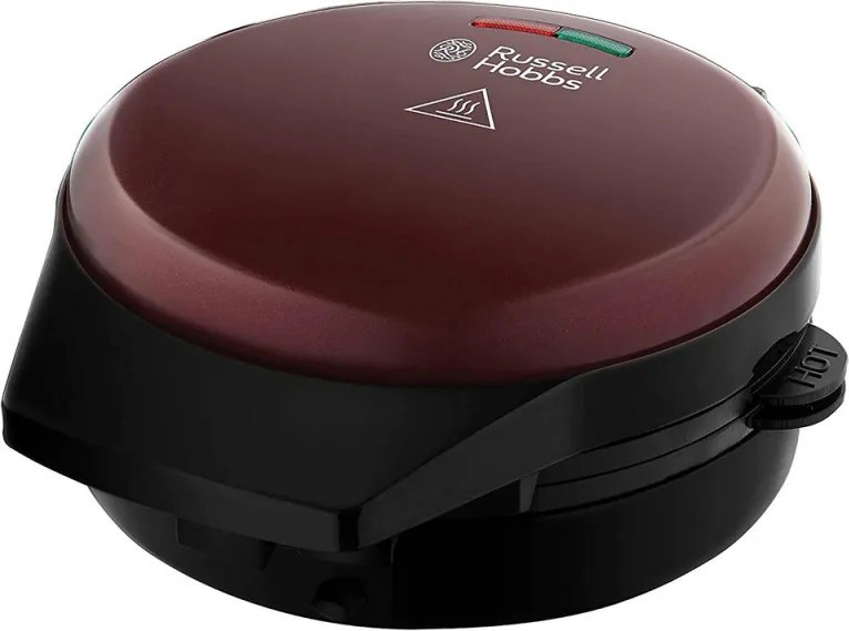 Преоценено: Гофретник 3в1 Russell Hobbs Fiesta 24620-56, 900w, Незалепващи плочи, Самозаключващ се капак, Бордо/черен