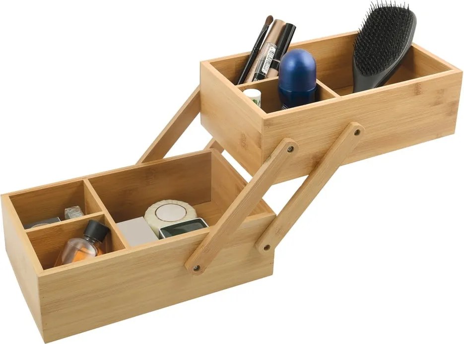 Бамбуков органайзер за козметика в естествен цвят Isalys – MSV