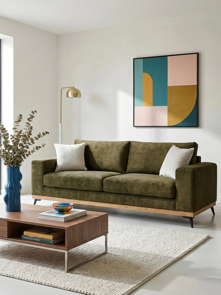 Триместен диван Dysine-Кипарис