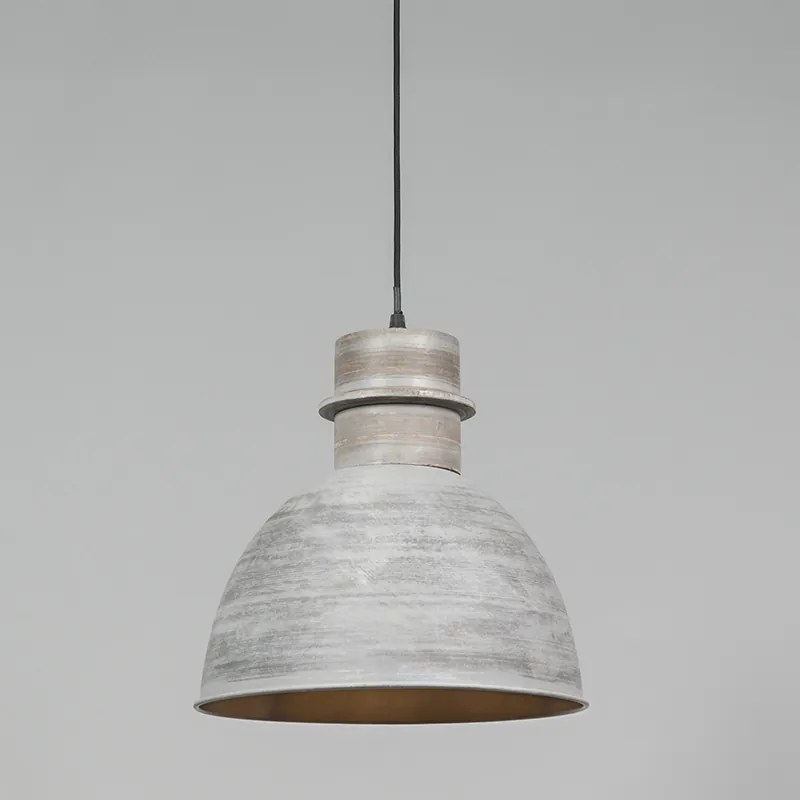 Комплект от 2 висящи лампи в рустикален стил сиви - Dory