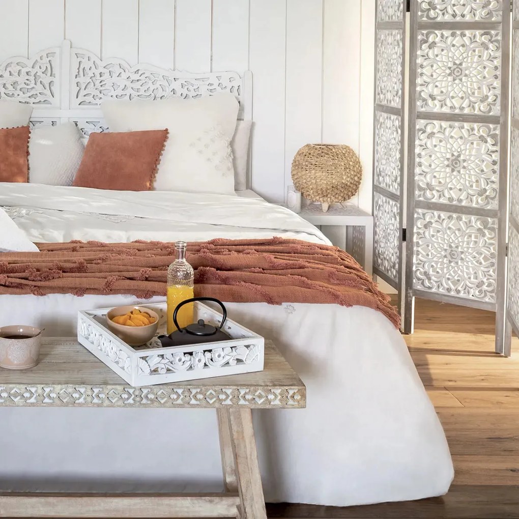 Покривало за легло atmosphera Inca, 130x180 cm, Памук - Слонова кост