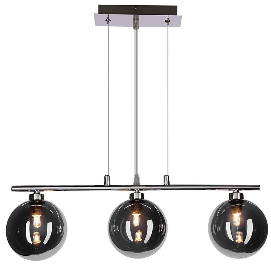 Полилей на кабел SOMUL 3xG9/20W/230V опушено черно