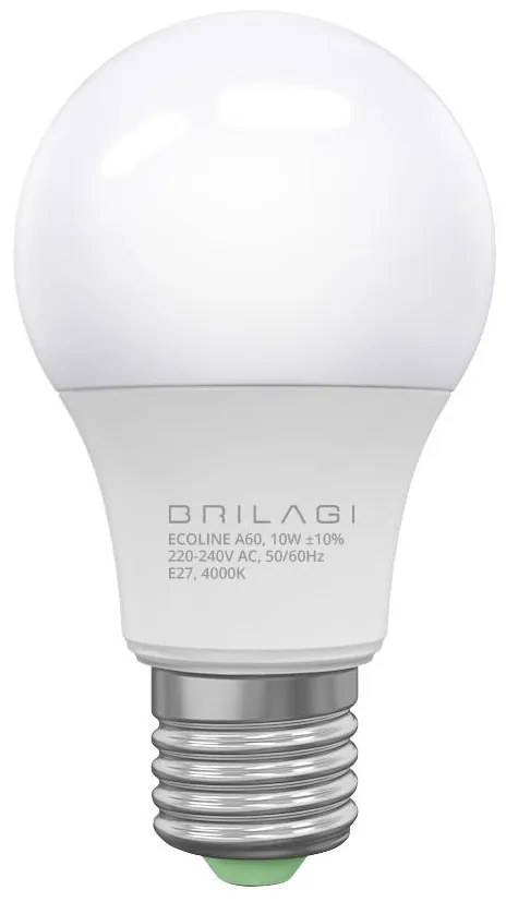 LED Крушка ECOLINE A60 E27/10W/230V 4000K - Brilagi