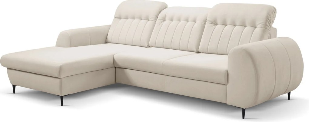 Ъглов диван Blanc-Кремав-Ляво