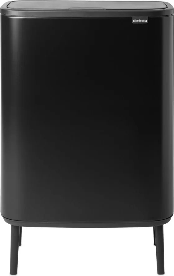 Матово-черно стоманено кошче за боклук, отваряне с докосване 60 l Bo Touch Bin Hi – Brabantia