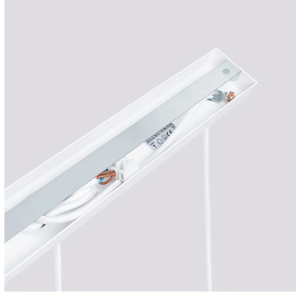 Бяло висящо осветително тяло Gleam – Sollux