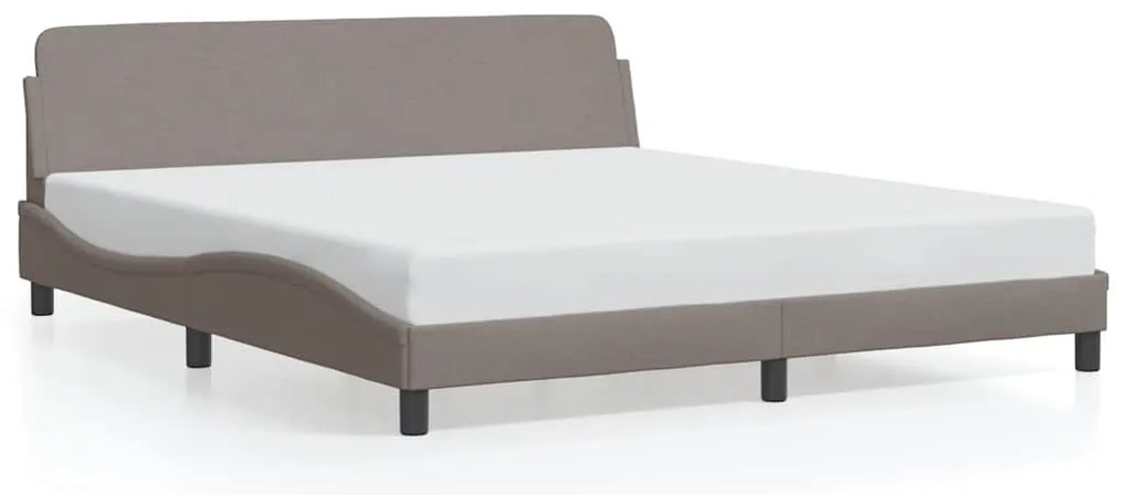 373229 vidaXL Рамка за легло Dover, таупе, 180x200 см плат