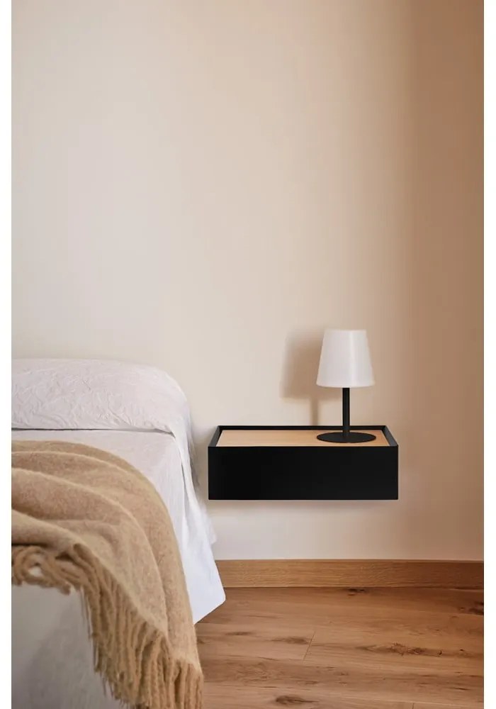 Зелено висящо нощно шкафче с дъбов плот Arista – Teulat