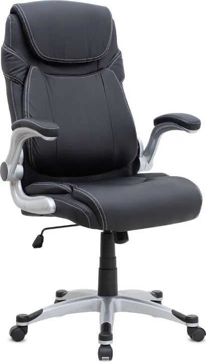 Офис стол Густаво с PU кожа в черен цвят 69x65x116/126см.
