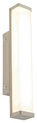 Стена лампа за баня стомана 32 см с LED IP44 - Cascada