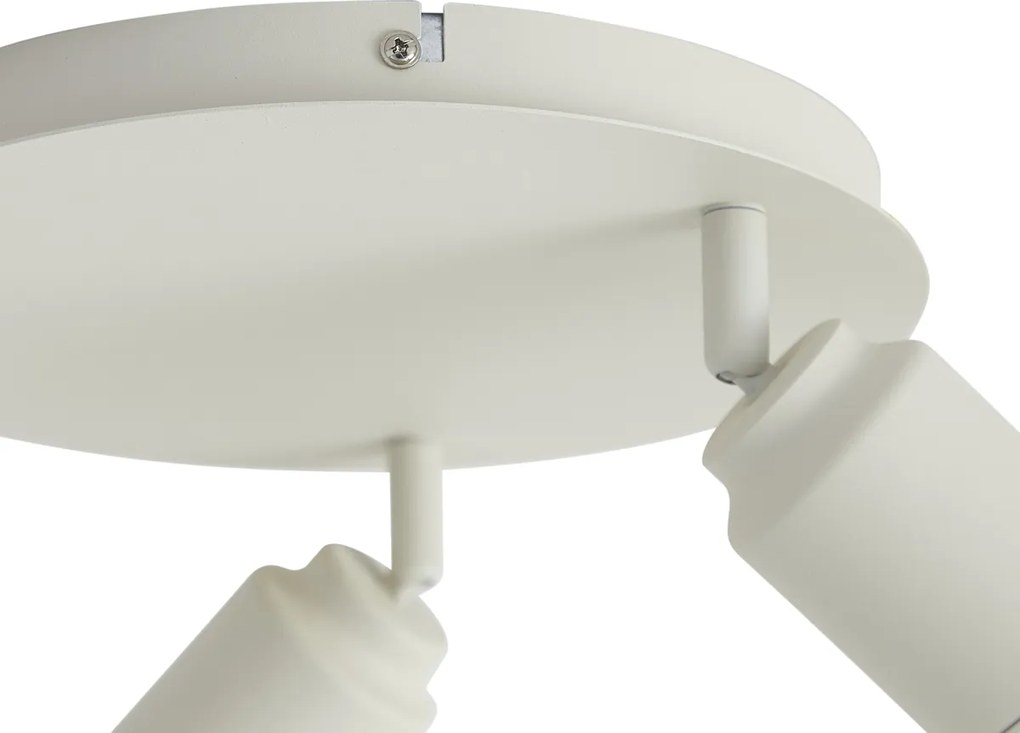 Модерен вграден спот бежов 3 светлини IP44 - Ducha