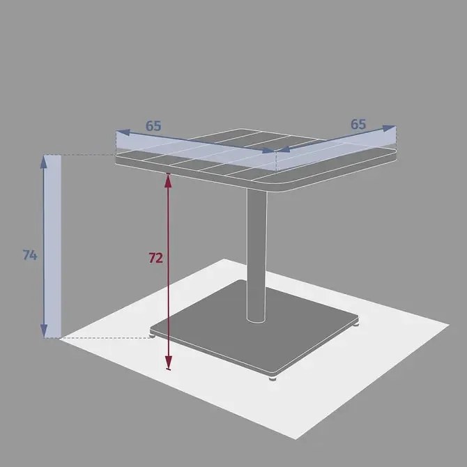 Градинска квадратна маса Hesperide Phuket - Бежов