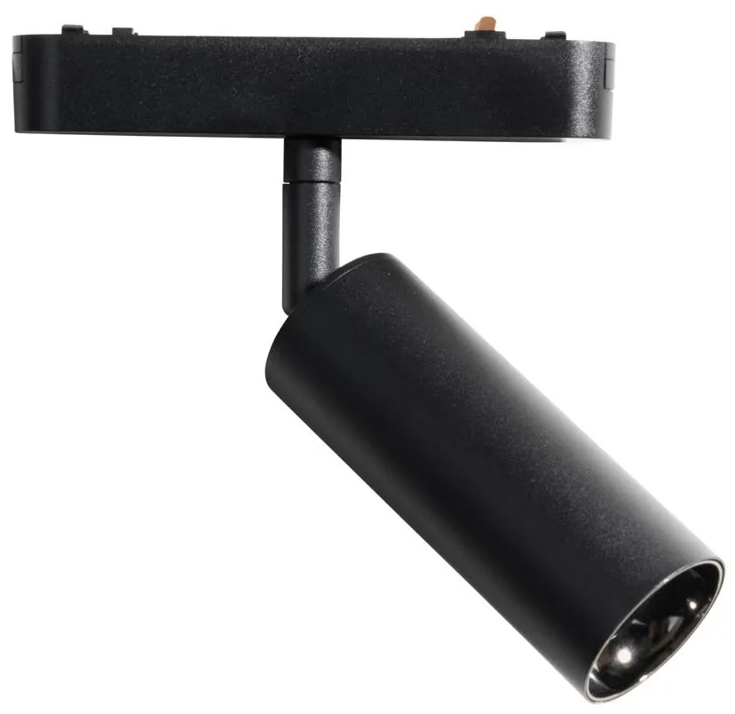 Модерен черен прожектор за 1-фазова релсова система 4.5W 3000K - Магнитен Самсон