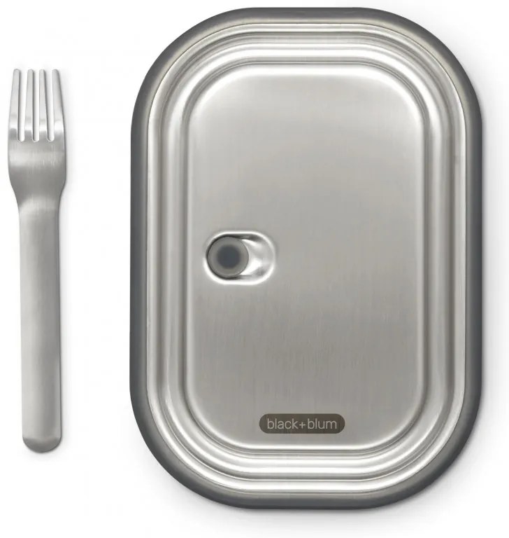 Кутия за храна Black+Blum BAM-SS-L018, 1 l, Правоъгълна, Подходяща за фурна, Без BPA, Неръждаема стомана, Сив