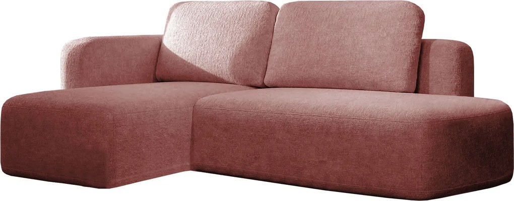 Ъглов диван Cozy-Розово-Ляв