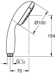 Ръчен душ 1 поток Grohe New Tempesta