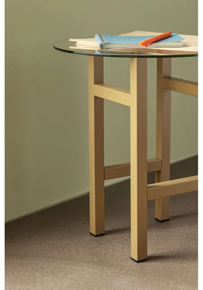 Кръгла странична масичка със стъклен плот ø 40 cm Elevate – Hübsch