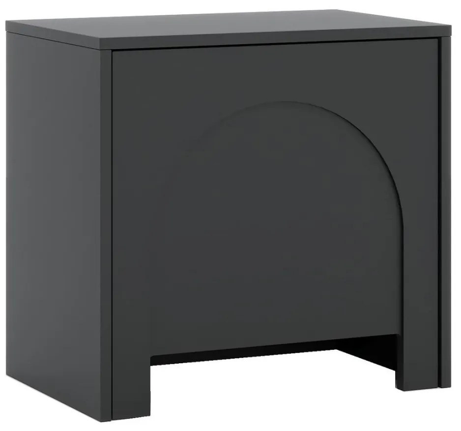 Нощно шкафче NIO в цвят антрацит