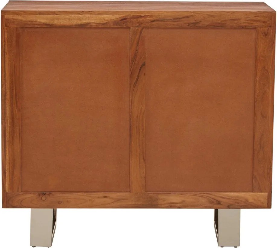Скрин от масивна акация в тъмно естествен цвят 92x82x40 cm Simla – Premier Housewares