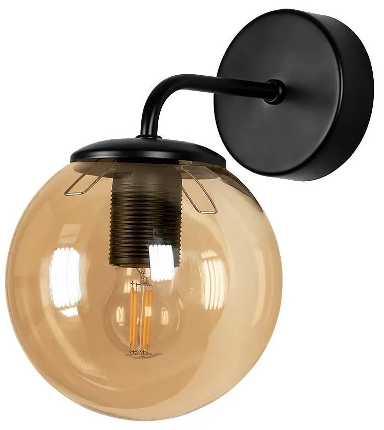 Аплик РИО, черен/мед, 1xE27