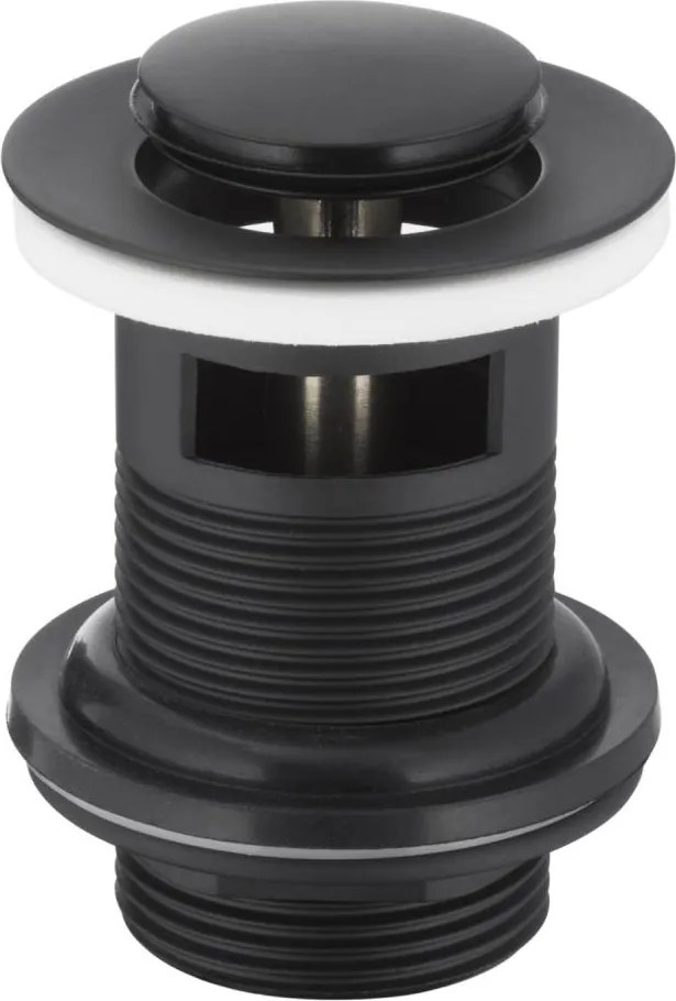 KFA Armatura 660-354-81- Мивка сифон с преливник CLICK-CLACK Ø 6,2 см матов черен