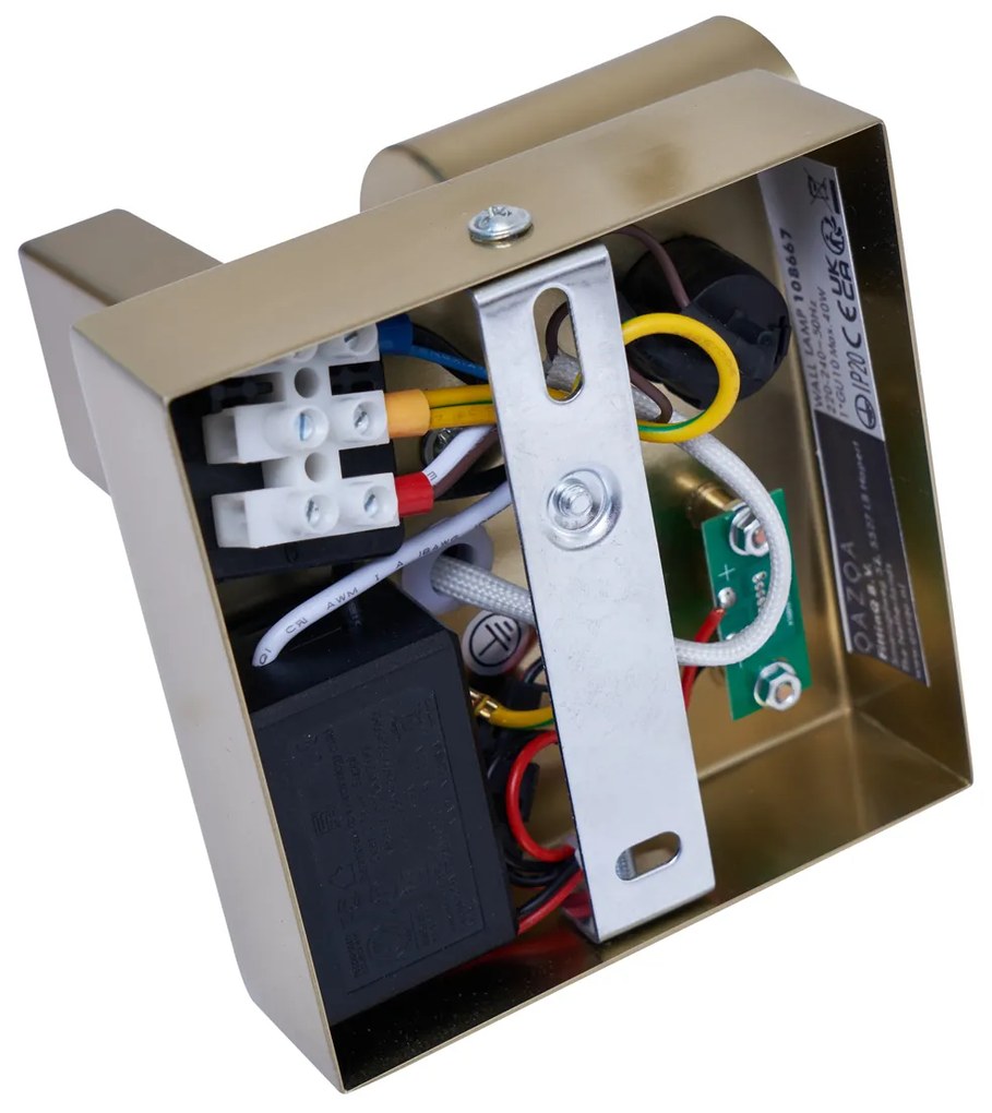 Модерна стенна лампа златиста с USB-C накланяща се - Rex