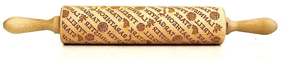 Дървен релефен валяк за тесто от "Игра на тронове Game of Thrones - Valek