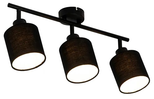 Модерна таванна лампа черна 3-светлина - Hetta