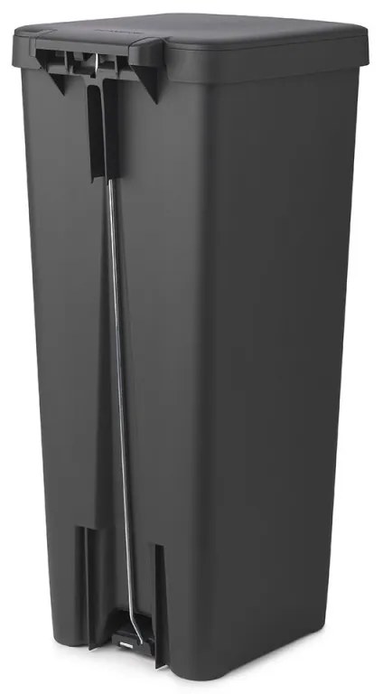 Кош за боклук с педал Brabantia StepUp 1005557, 40 л, Екологични материали, Голям отвор, Тъмносив