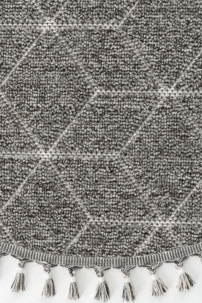 Килим Bukle 1408, цвят Сив, 100 cm см