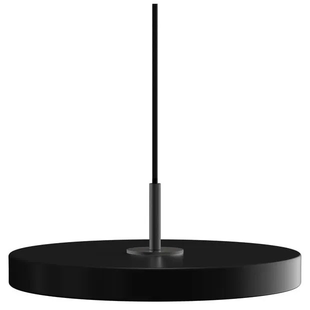 Черно LED затъмняващо се висящо осветително тяло с метален абажур ø 31 cm Asteria Plus Mini – UMAGE