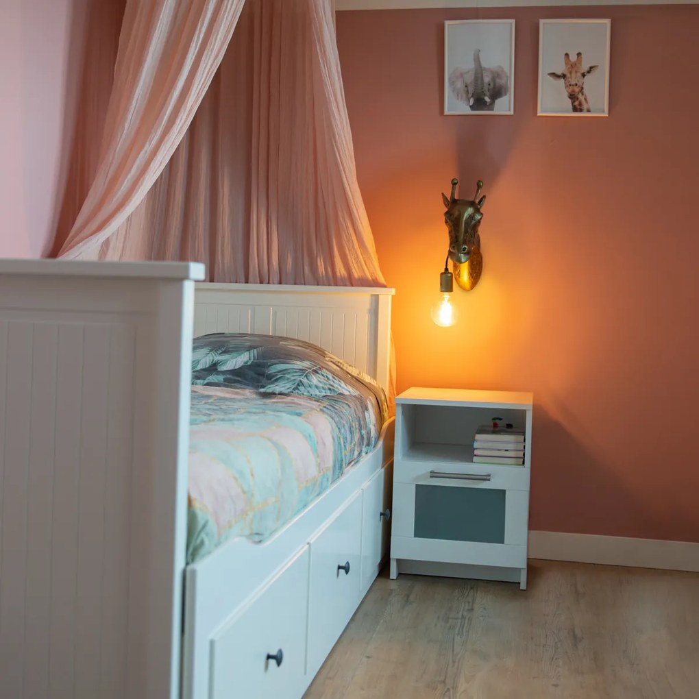 Винтидж стенна лампа месинг - Жираф