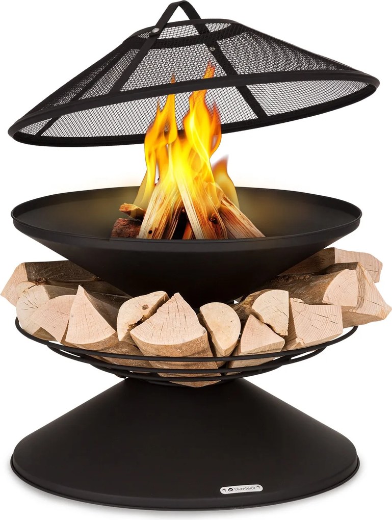 Blumfeldt Aguilera, огнище с грил, Ø 65 см, място за поставяне на дърва, стомана