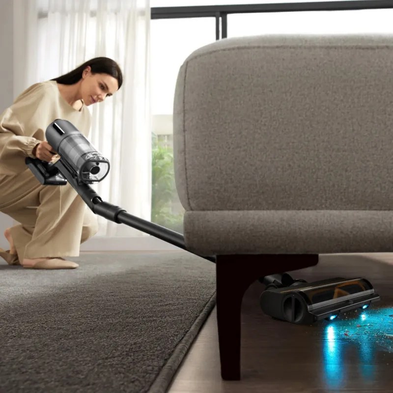 Безкабелна прахосмукачка Dreame Z30 AquaCycle VZV77B, 855W, 310AW, 150000 об/мин, 3 степени, 0.32/0.4/0.6 л, 90 мин, HEPA H14, LED, Безчетков мотор, Черен