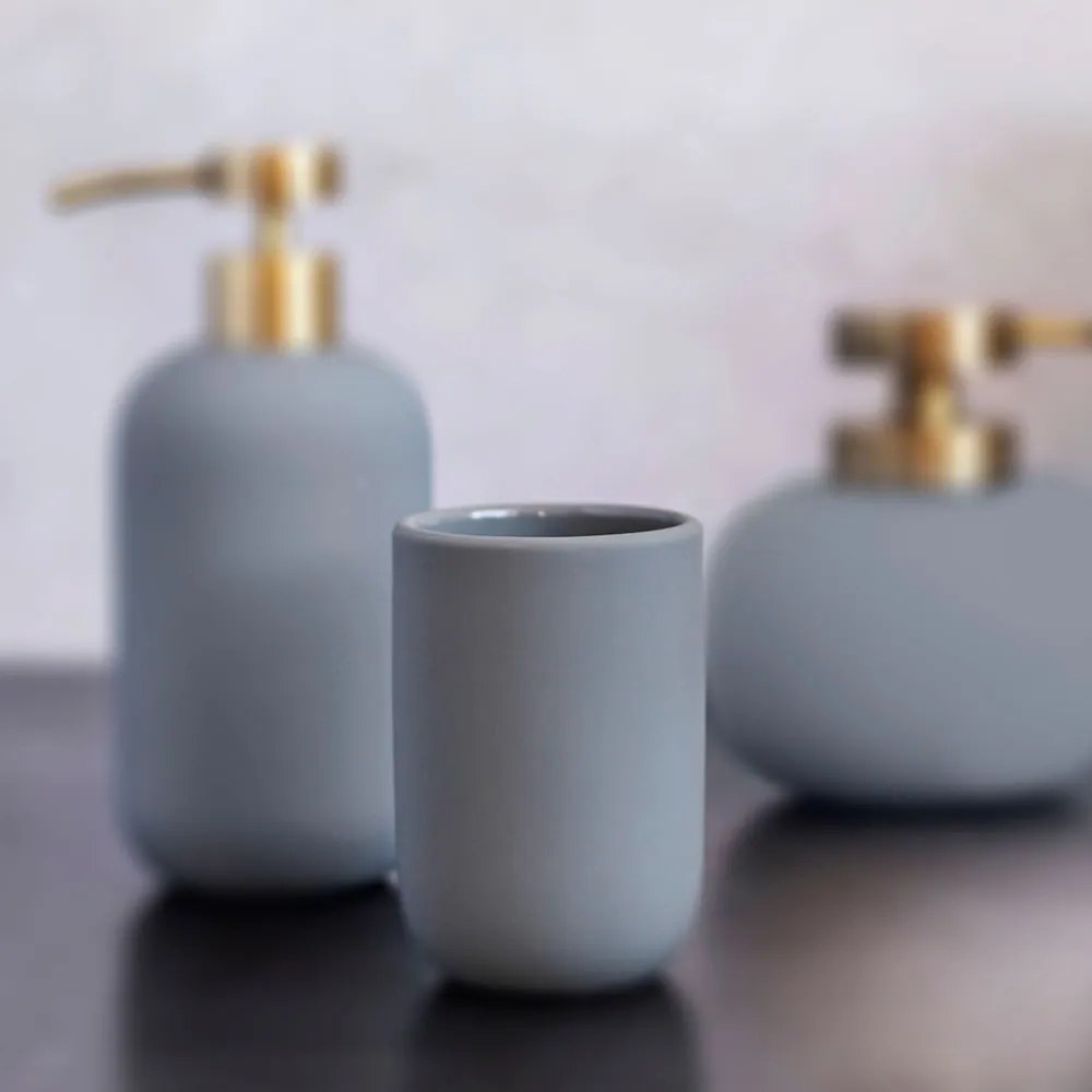 Зелена керамична чаша за четки за зъби Lotus – Mette Ditmer Denmark