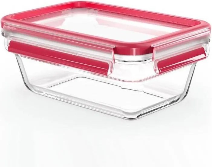 Tefal - Контейнер за храна 0,85 л MSEAL GLASS червен/стъкло