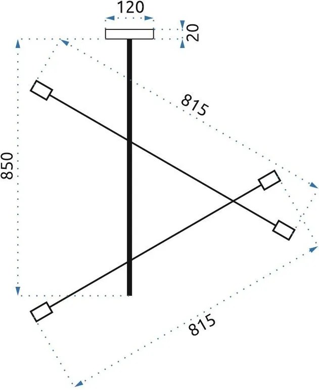 Пендел ДВЕ РАМЕНА, РЕГУЛИРУЕМА APP479-4C