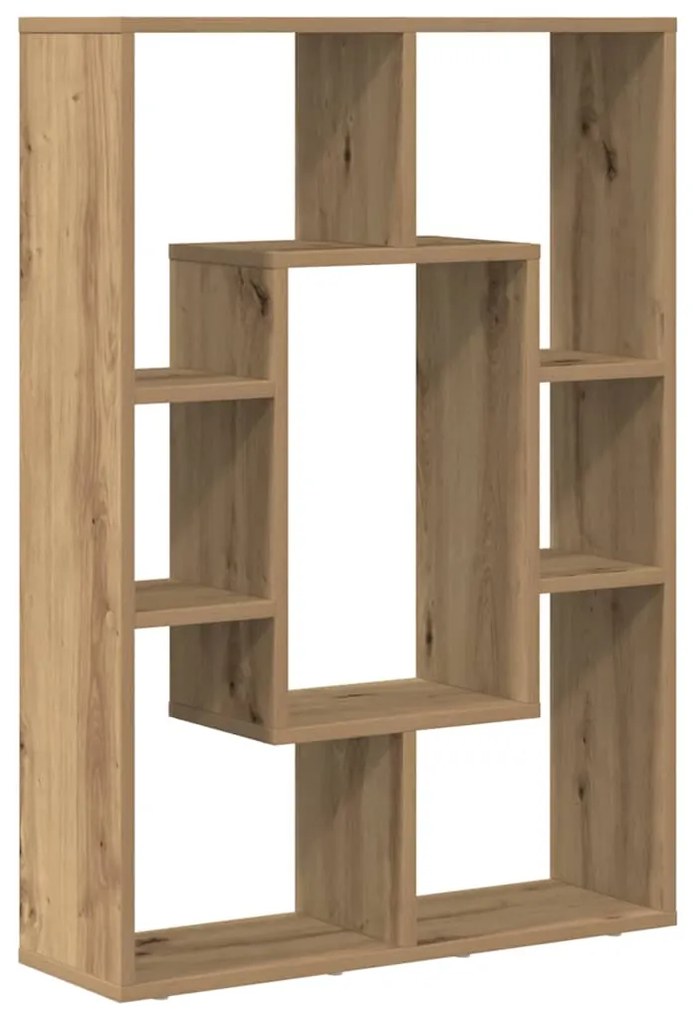 858146 vidaXL Библиотека, дъб артизан, 63x20x90 см, инженерно дърво