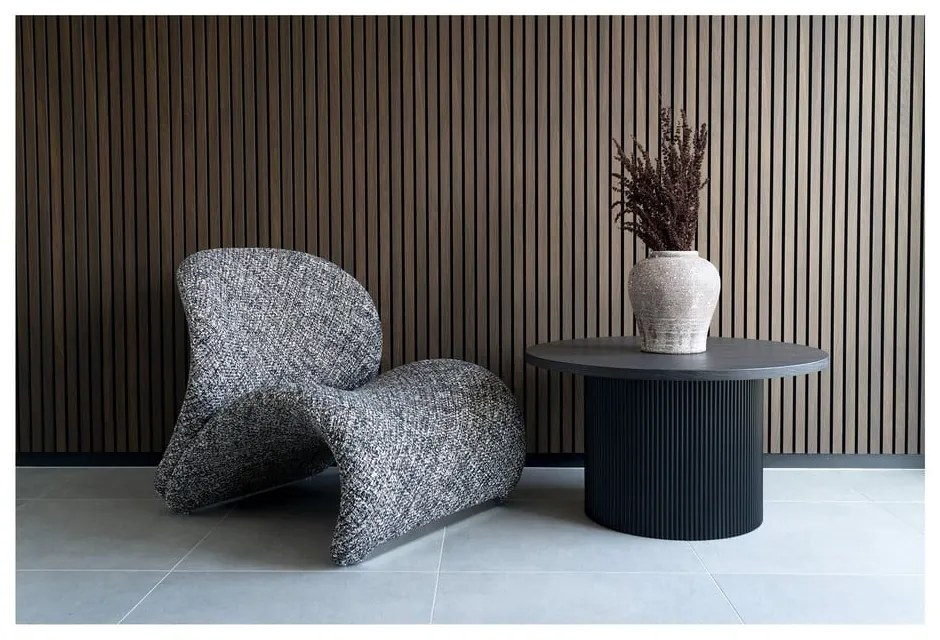 Тъмнокафява кръгла масичка за кафе от декор от топола ø 80 cm Boavista – House Nordic