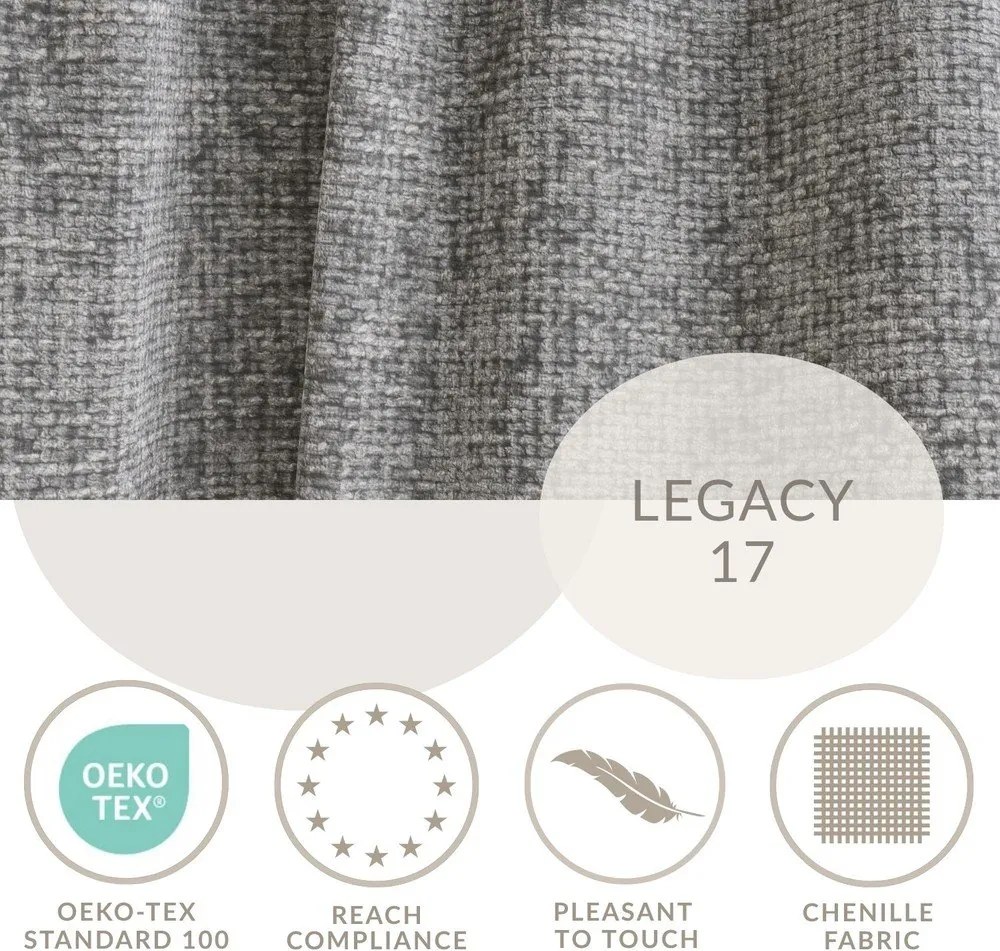 Сив шенилов сгъваем/с място за съхранение ъглов диван (десен ъгъл) Leon – Maison de Rêve