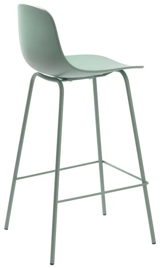 Светлозелен пластмасов бар стол 92,5 cm Whitby - Unique Furniture