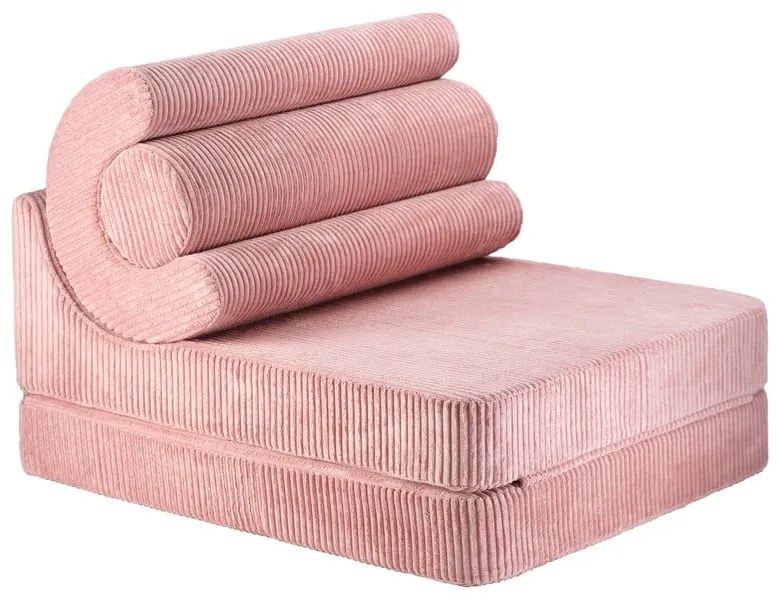 Розов детски стол от рипсено кадифе Flipster – Wigiwama