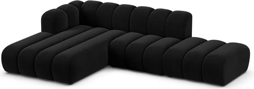 Антрацитен ъглов диван (ляв ъгъл) Lupine – Micadoni Home