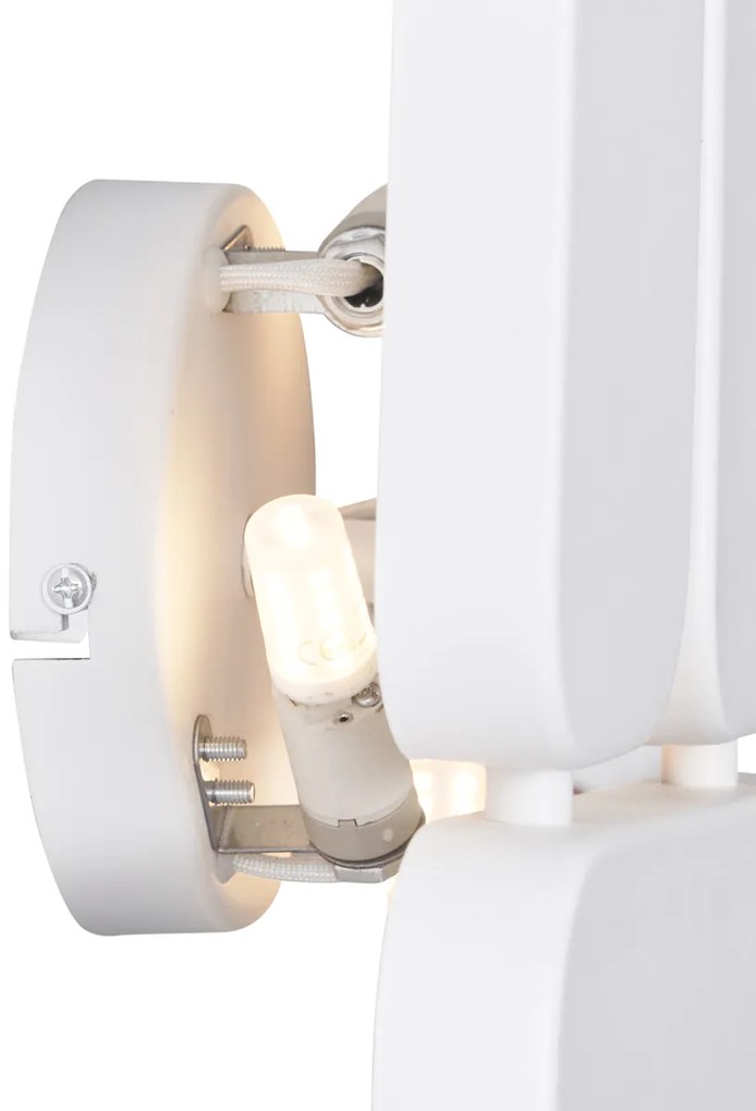 Дизайнерска стенна лампа бяла 3-светлини - Planes