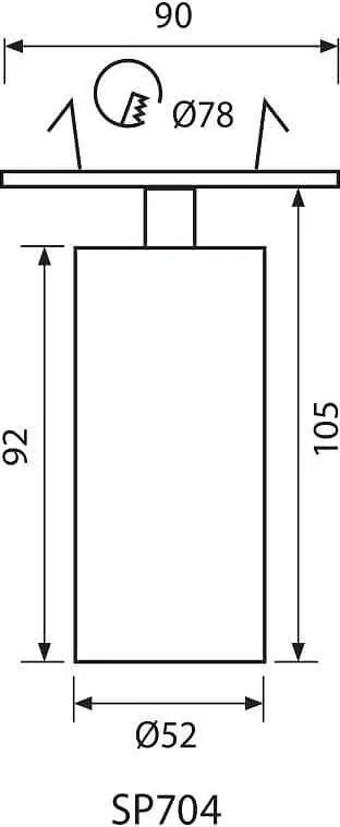 Спот за вграждане LUX, бял, 1хGU10