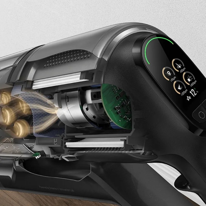 Безкабелна прахосмукачка Dreame Z30 AquaCycle VZV77B, 855W, 310AW, 150000 об/мин, 3 степени, 0.32/0.4/0.6 л, 90 мин, HEPA H14, LED, Безчетков мотор, Черен