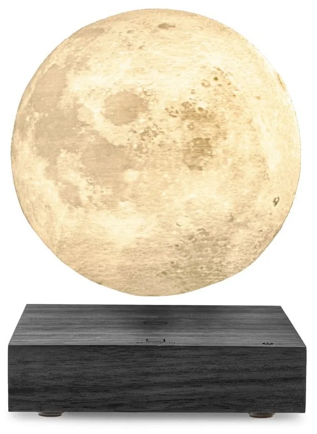 Черна LED настолна лампа (височина 14 cm) Moon – Gingko