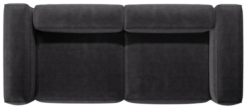 Тъмносив диван от рипсено кадифе 264 cm Bergano – Cosmopolitan Design