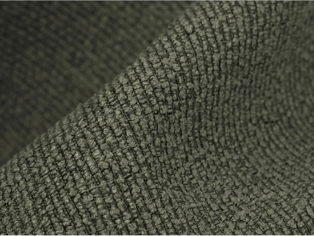 Зелен ъглов диван от прежда с примки от букле (ляв ъгъл) Aloha – Makamii